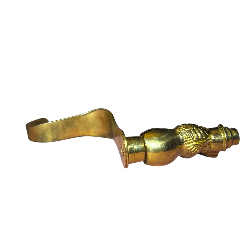 Vintage Brass Snowman‎ Wall Hook Hanger | Mid-Century Xmas Decor | 6.5